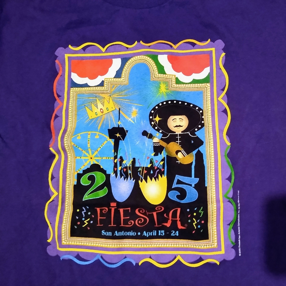 San Antonio Texas 2005 Fiesta Medium T Shirt